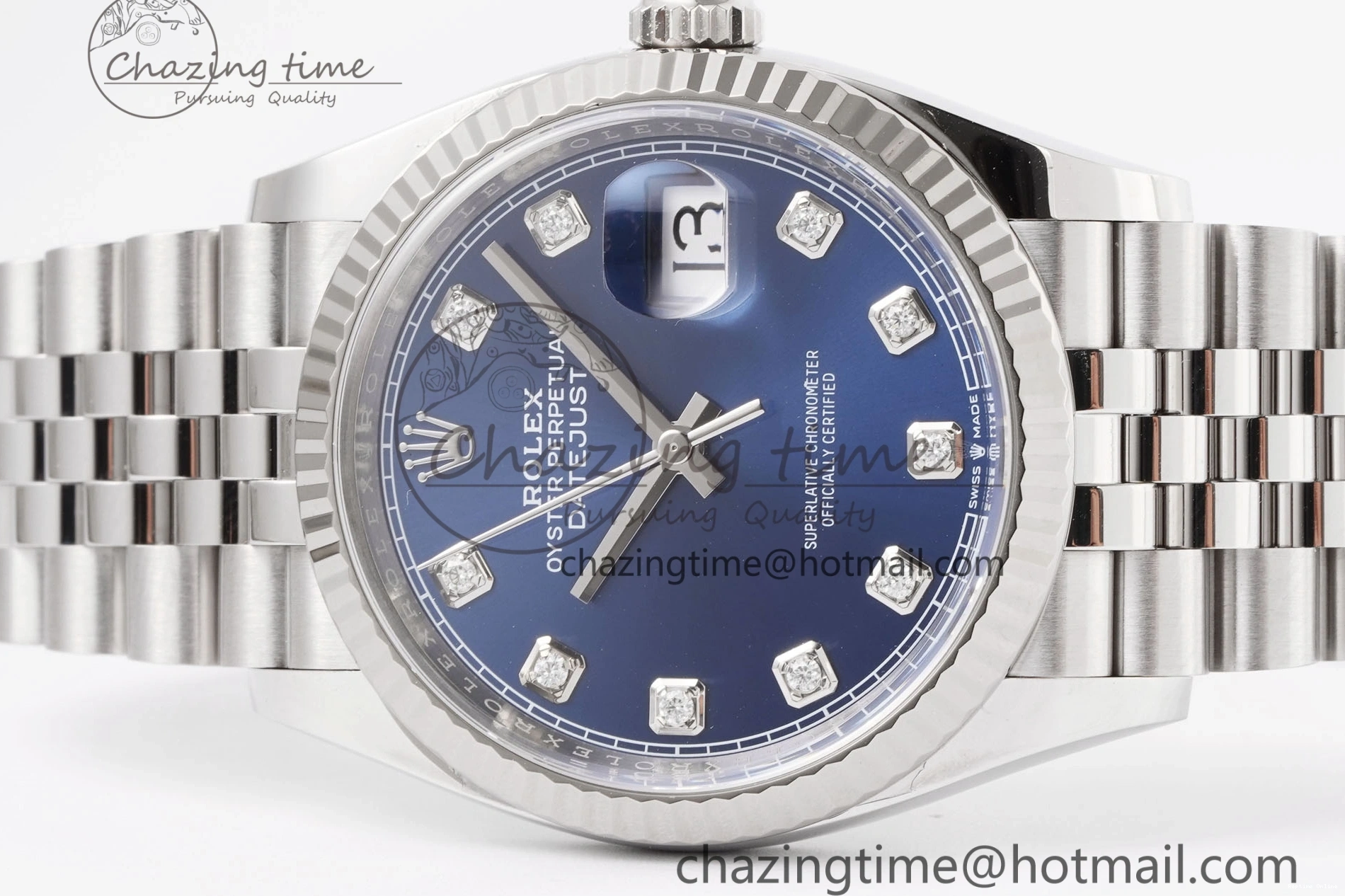 1218 DateJust 36 126234 Clean 1:1 Best Edition 904L Steel Blue Diamonds Dial on Jubilee Bracelet VR BestValue 1993
